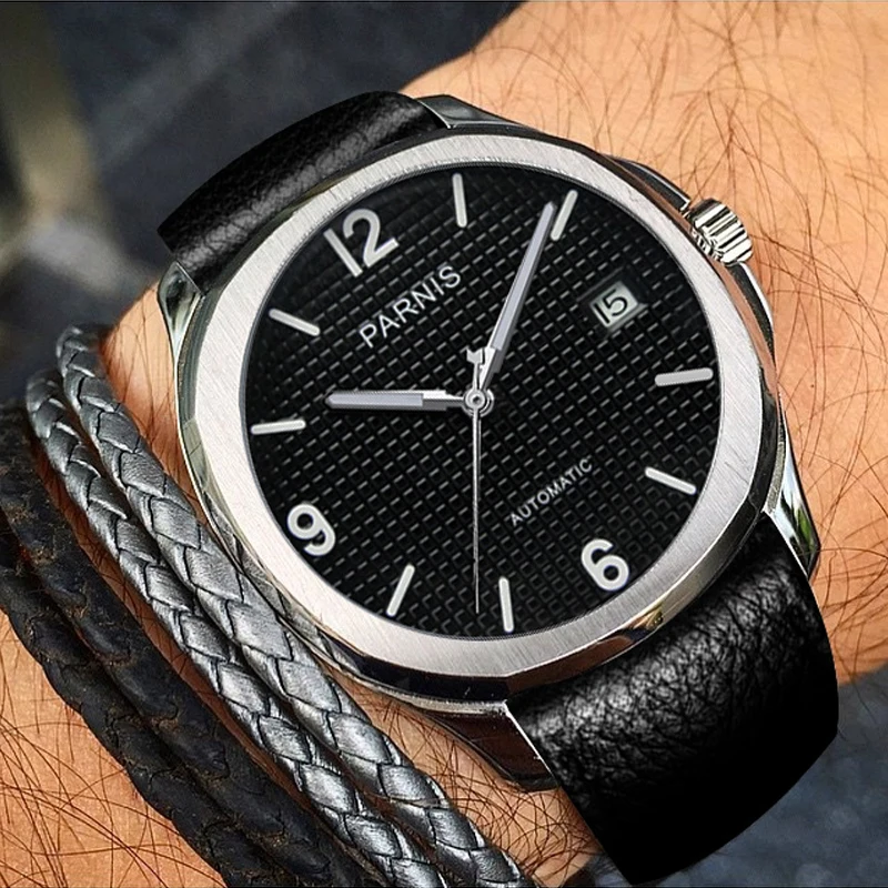 

Parnis Automatic Watch Minimalist Watch Men Wrist Watch 2019 Miyota Sapphire Crystal Mechanical Watches relogio masculino Gift