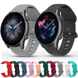 Para huami amazfit gtr 3 pro gtr3 pulseira de silicone pulseira de substituição pulseira de pulso 22mm banda para amazfit gtr 2 2e 47mm relógio