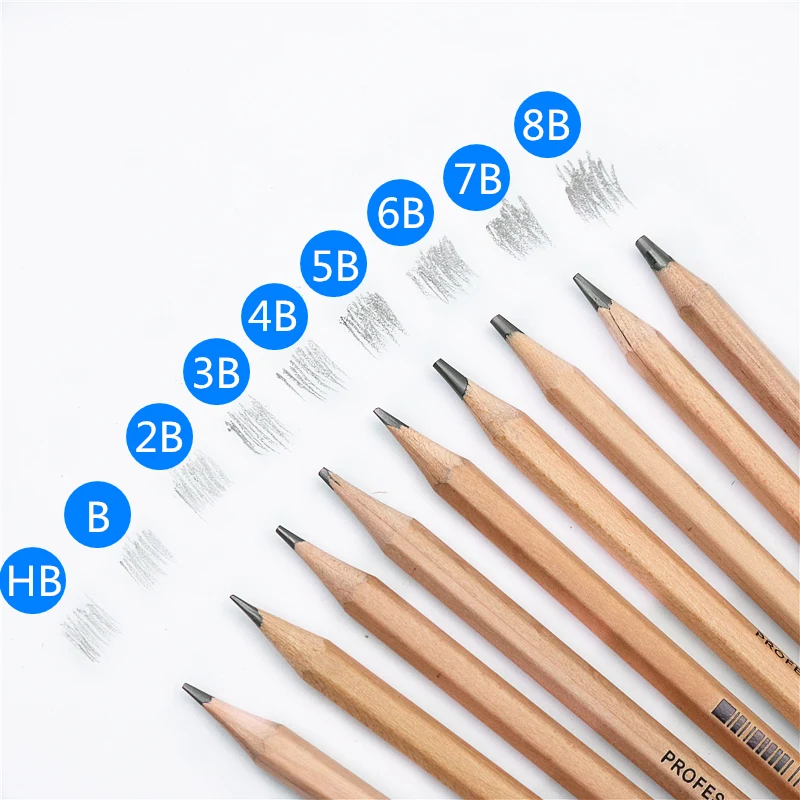 

12PCS/LOT Art Sketch Pencil school Wooden HB 2B Drawing and writing pen