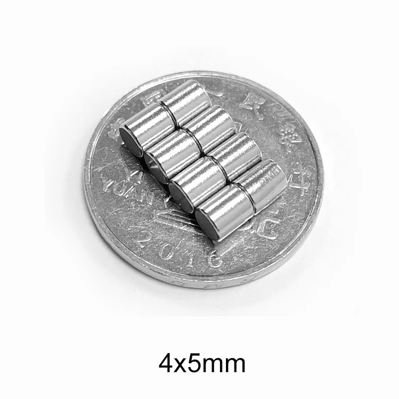 20~1000pcs 4x5 Super Strong Magnet 4mmx5mm Permanent Small Round Magnet 4x5mm Fridge Neodymium Magnet electro magnetics 4*5 mm