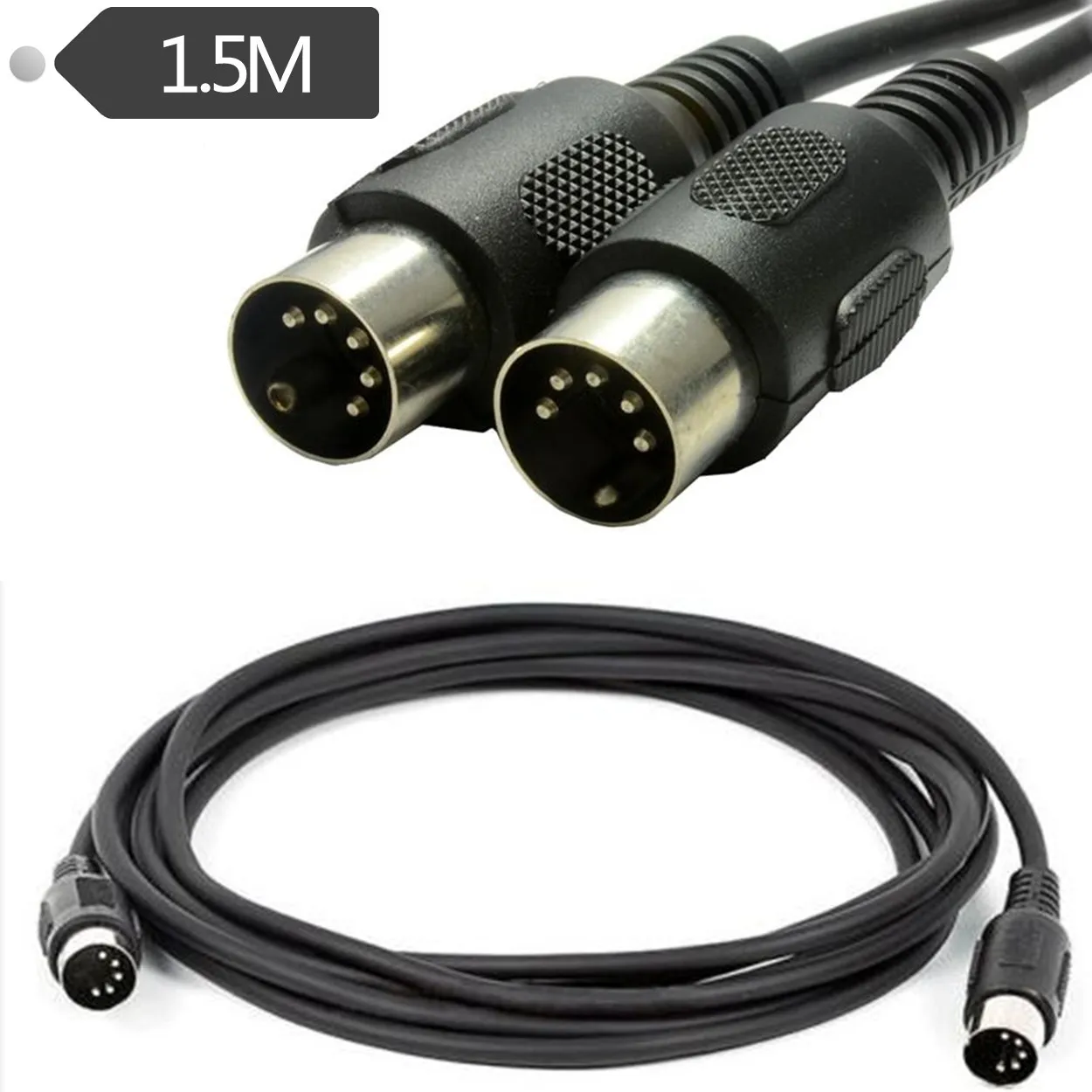 Hot Sale Audio Cable din 5pin male to male & female 1M/1.5M MIDI 5 Pin DIN Plug to 5 Pin DIN Audio Extension Male Cable Leads