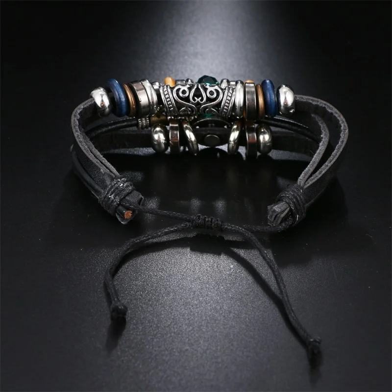 IFMIA New Design Turkish Eye Leather Bracelet for Men Woman Multiple Layer Feather Bracelet Fashion Wristband Party Jewelry Gift