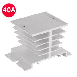 Small Din Rail Mounted Aluminum Radiator Dissipation Heat Sink Suit for Single Phase SSR SSR-40DA 10A 25A 40A Solid State Relay