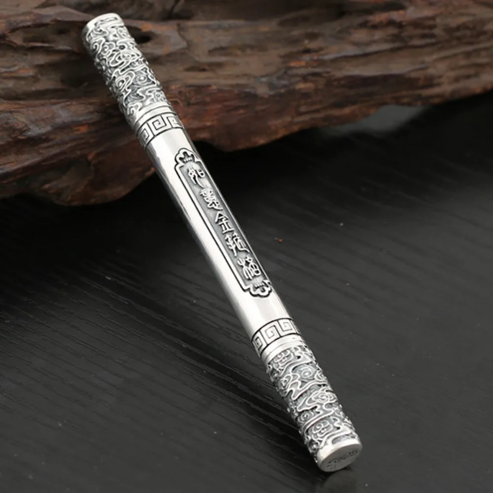 BOCA S925 silver Jewelry Accessories Gold hoop Six-Character Mantra Ruyi Auspicious Cloud Silver Pen Signature Pen Business Gift