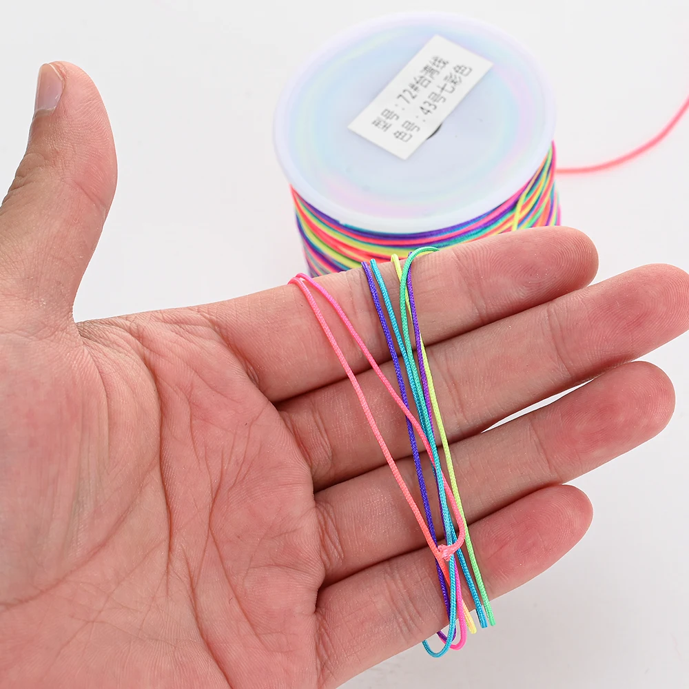 100 m/Rolle, 0,8 mm, 28 Farben, Nylonfaden, Schnur für DIY-Herstellung von Armbändern, Halsketten, handgefertigten Bastelzubehör – Detail 4