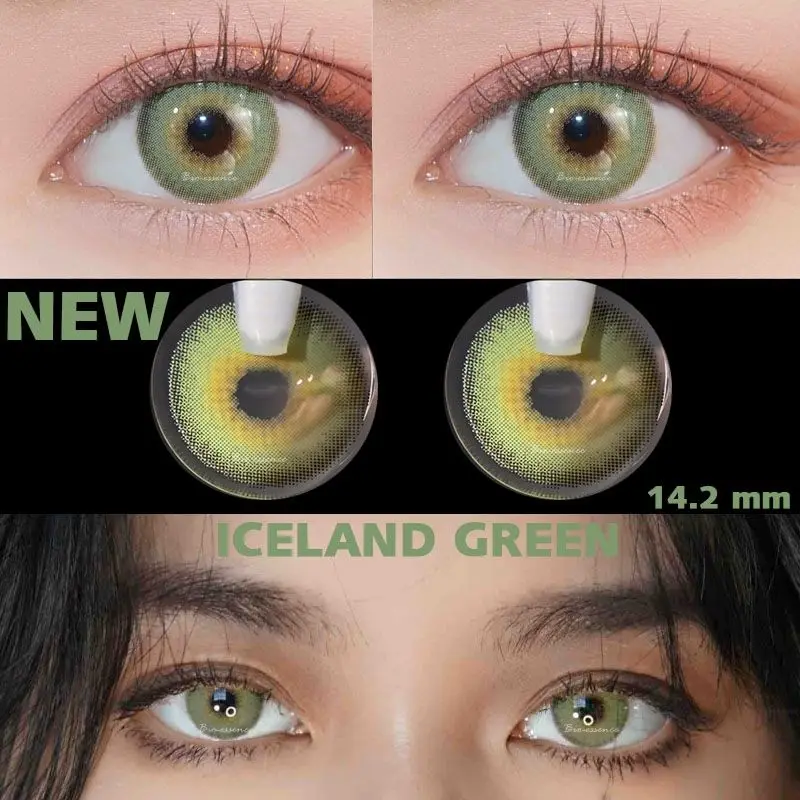 Bio-essence 2Pcs/Pair Color Contact Lenses With Diopters Contact Color Lens Eyes Prescription Lentille Yeux Myopia Yearly Beauty