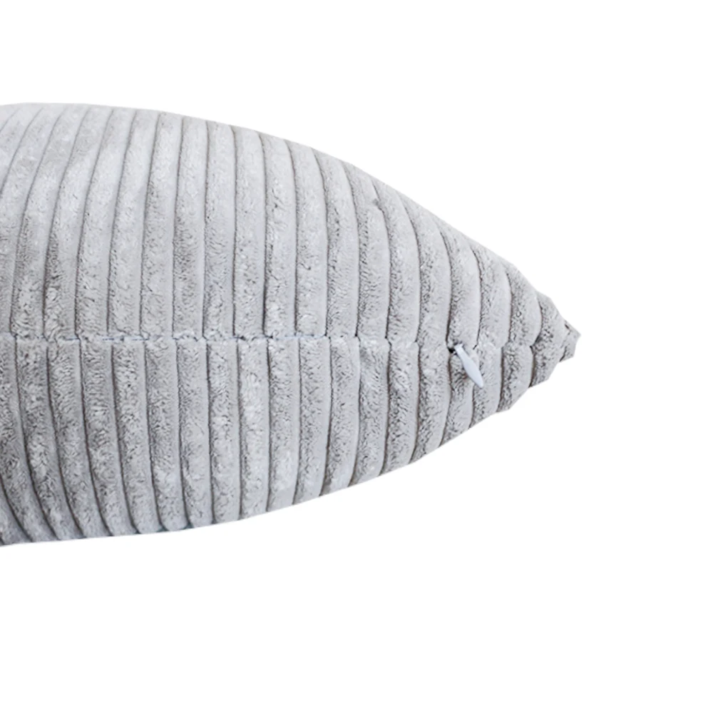 Gestreifter Cordstoff, einfarbig, Kissenbezug, 45/50/60 cm, Sofa-Bett-Dekoration, klassischer einfacher Kissenbezug NPCJC-C – Detail 14