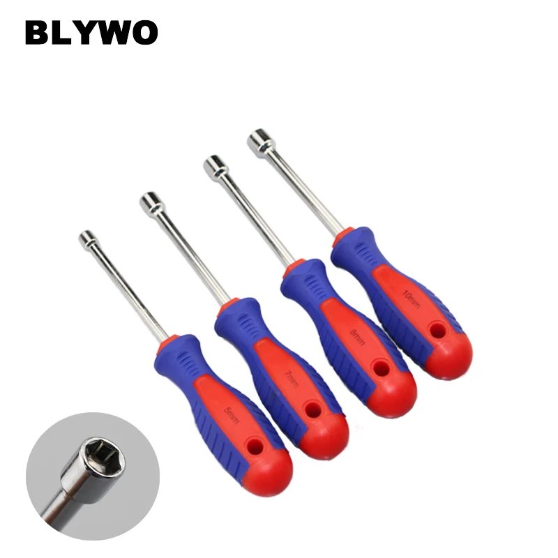 Socket Screwdriver Bit Socket Wrench Hex Screwdriver Metal Hex Nut Key Nut driver Hand Tool with comfortable handle