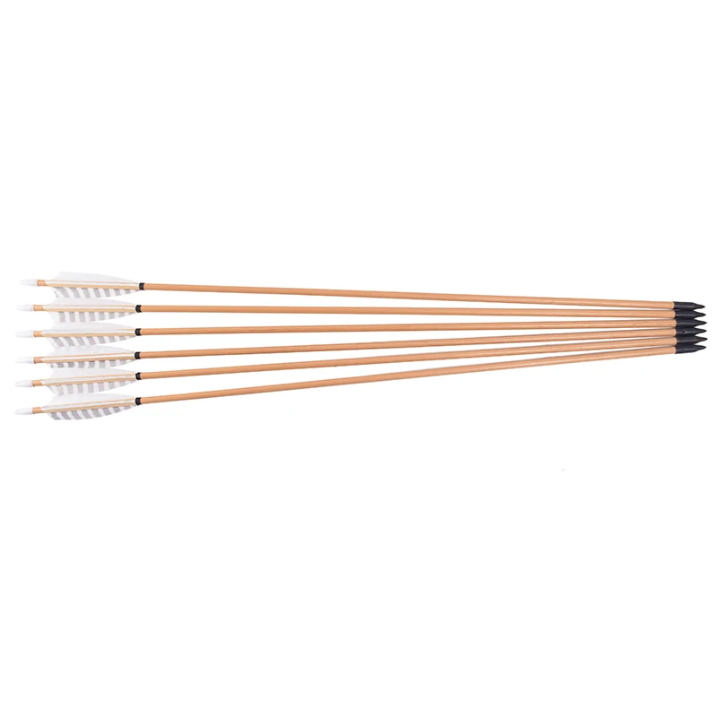 6 PCS 32 Inch 20-70lb Wood Arrows 5\