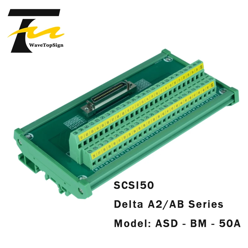 SCSI50 50-контактные релейные клеммы Delta A2/AB Серводвигатель Pinboard CN1 интерфейсная плата передачи ASD-BM-50A использования для сервопривода серии A2/AB