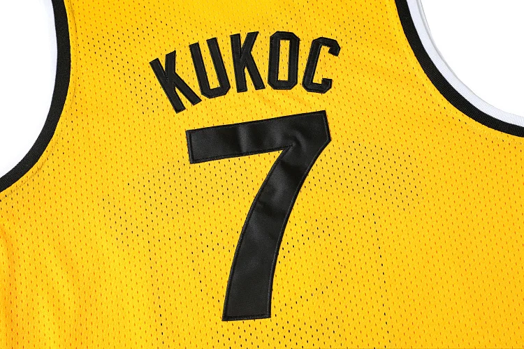 No. 7 JUGOPLASTIKA 7 KUKOCMovie version basketball jersey yellow embroidery outdoor casual mesh quick-drying breathable sportsw