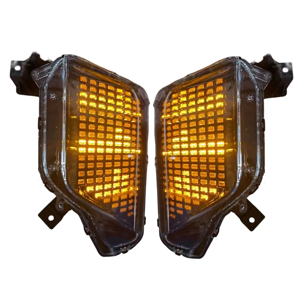 Led Fog Lights Day Light Fit For Mitsubishi Triton L200 2019 2020 2021 2022 Fog Lamps With Yellow Trun Signal Ligth