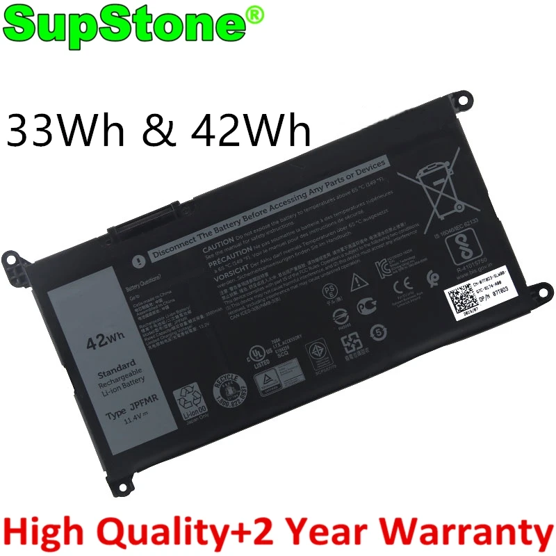 SupStone New 7MT0R JPFMR Laptop Battery For Dell Chromebook 3100 P29T001 7MTOR