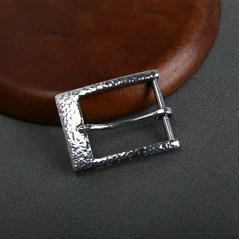 Stainless Steel Belt Buckle 40mm For Men Single Pin Belt Half Buckle Fit For 37mm-39mm DIY Leather Craft Buckle