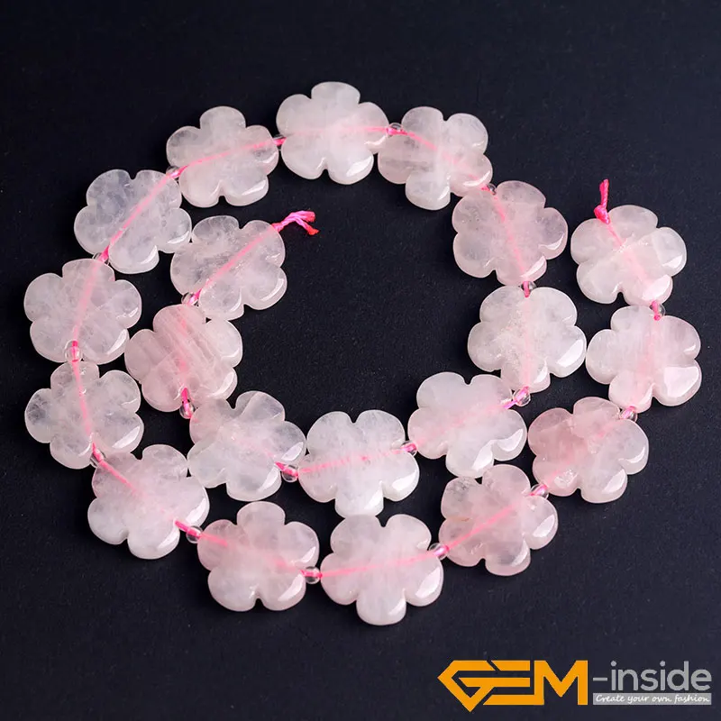 Natural Stone 20mm Loose Spacer Accessorries Flower Beads For Jewelry Making Strand 15\