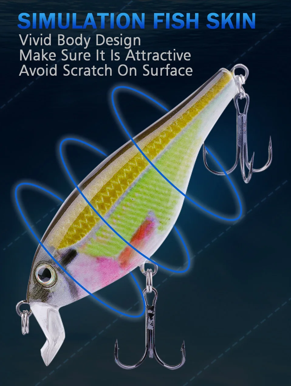 GOBASS 3 stücke 80mm 11g Jerkbait Angeln Schwimmende Minnow Köder Bass Wobbler Für Trolling Harte Künstliche Köder Crankbait Tackle kit – Detail 4