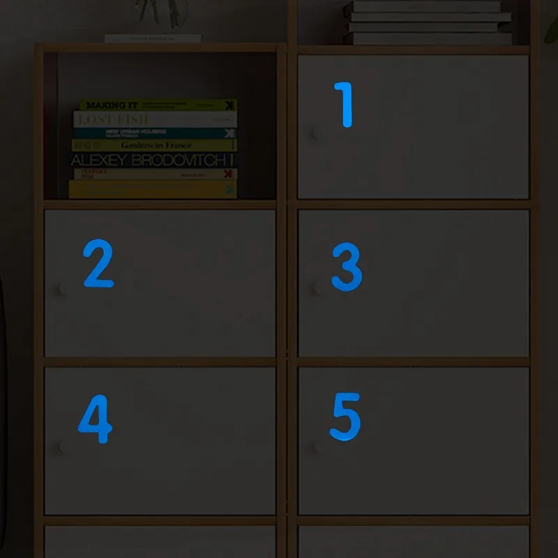 Glow in the Dark Number Sticker Luminous Digits Sticker Kids Bedroom Wall Switch Model Number DIY Decoration Label Sticker Decal