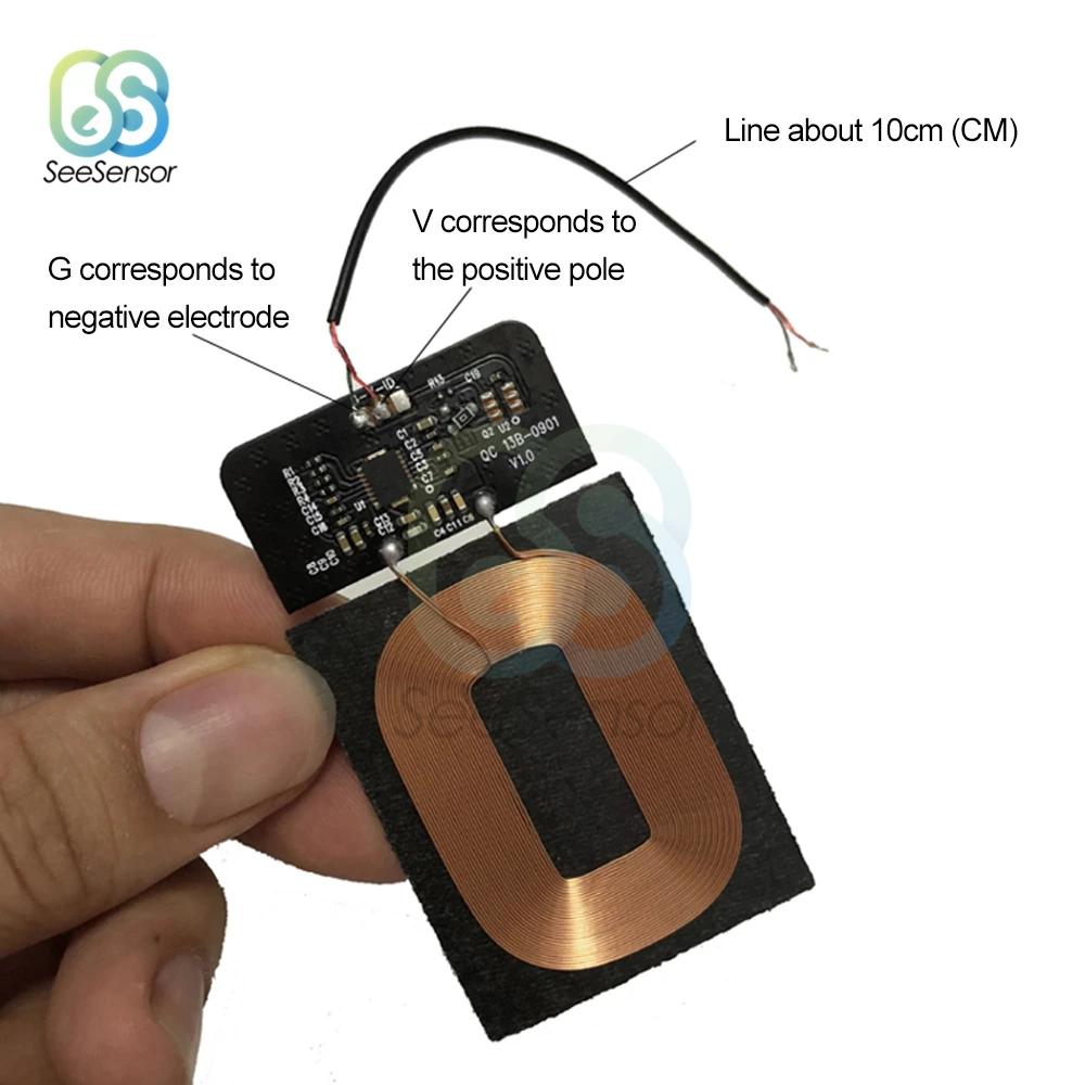 5V 1A 5W For Qi Wireless Charging Standard Universal Wireless Charger PCBA Circuit Board With Coil DIY QI Wireless Receiver