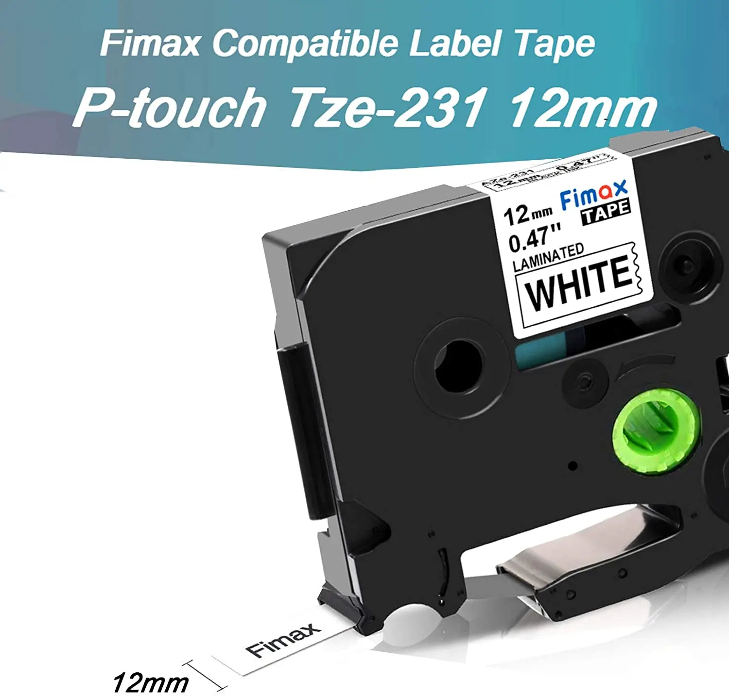 6PCS TZ-231 TZ 231 6-24mm Laminated Label Tape Black on White Compatible for Brother tze431 tz531 P-touch H110 pt1000 Printer