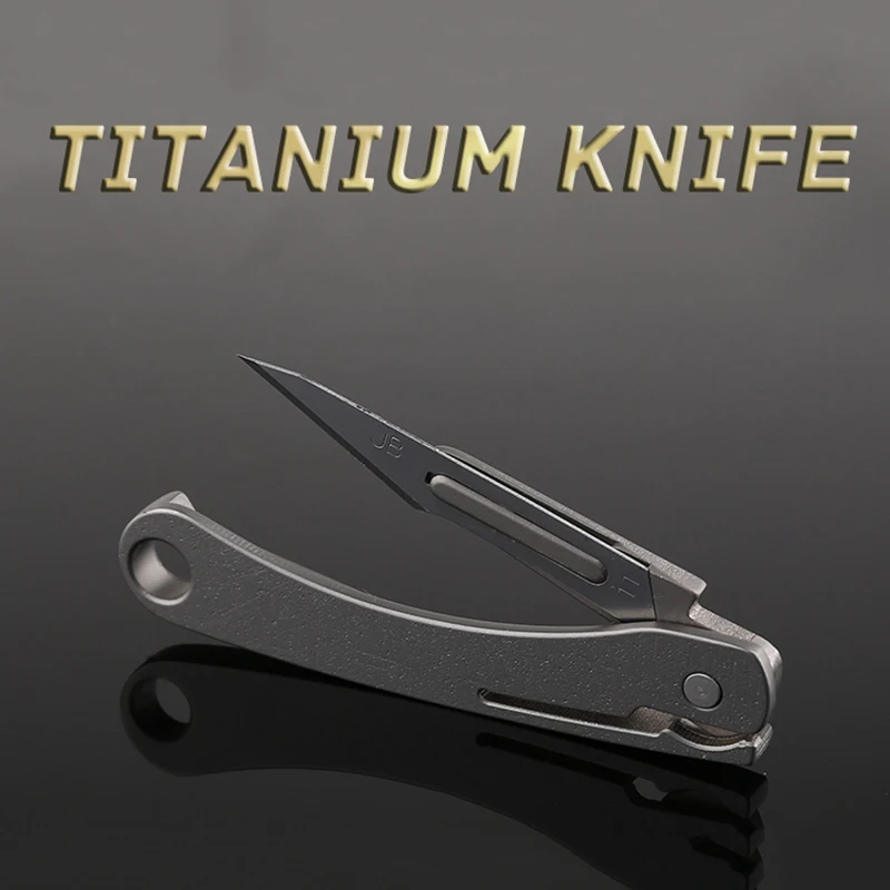 21 Styles Titanium Alloy Scalpel MINI Brass Pocket Folding Knife Emergency Key Medical Knifes Surgical Blade Free EDC Tool