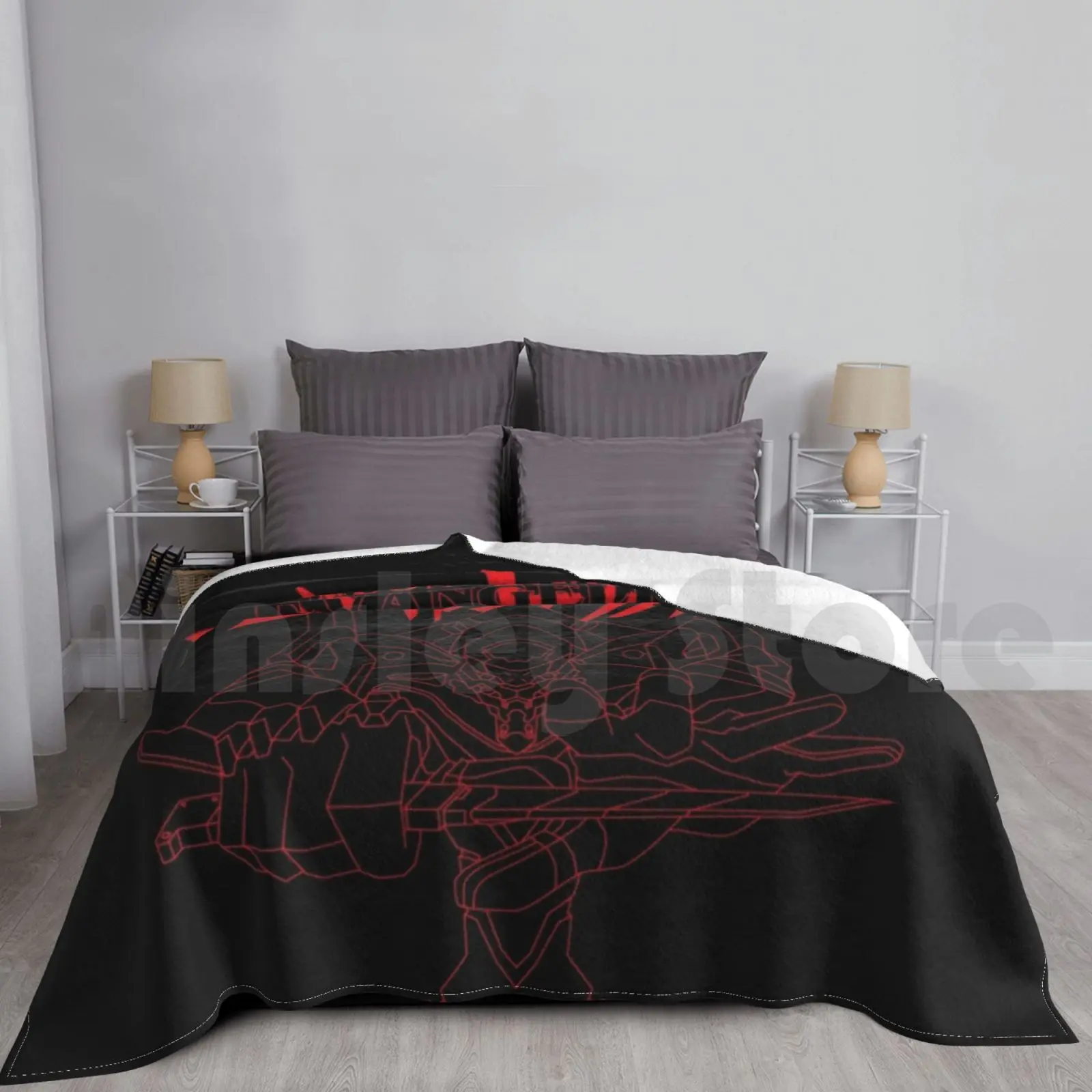 Stranger Eva Blanket For Sofa Bed Travel Eva 02 Unit 02 Mecha Japan Giant Robot Tokyo Anime Manga