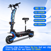 FLJ 6000W Dual Motors 60V 100-150kms range Off Road Tire top quality SK3 Adults Powerful Electric scooter