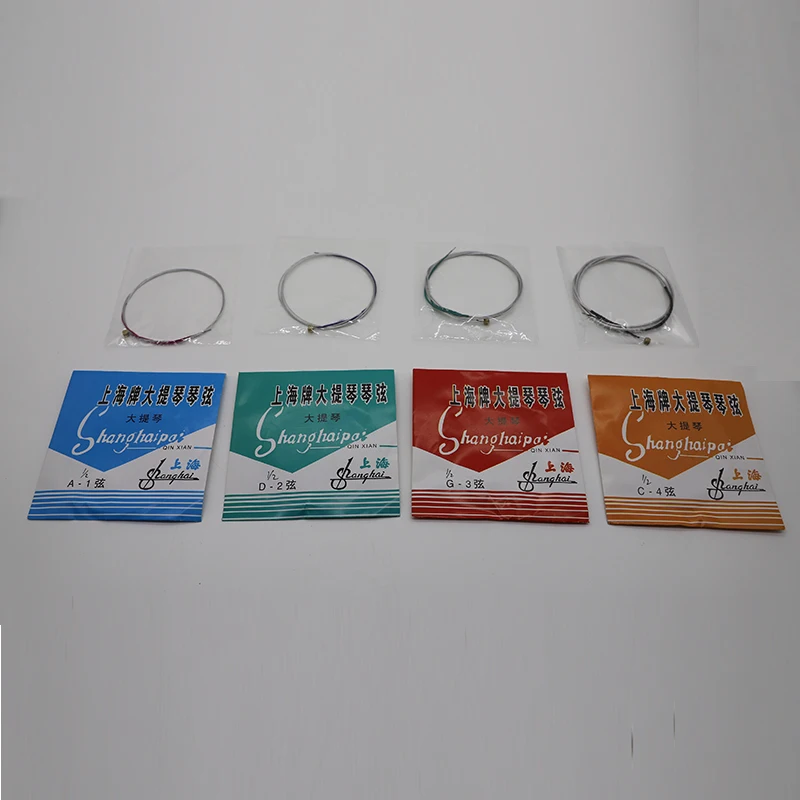 High-quality Cello Violoncello Strings Shanghai Brand A1 D2 G3 C4 Steel Material for 1/8 & 1/4 & 1/2 & 3/4 & 4/4 Cellos