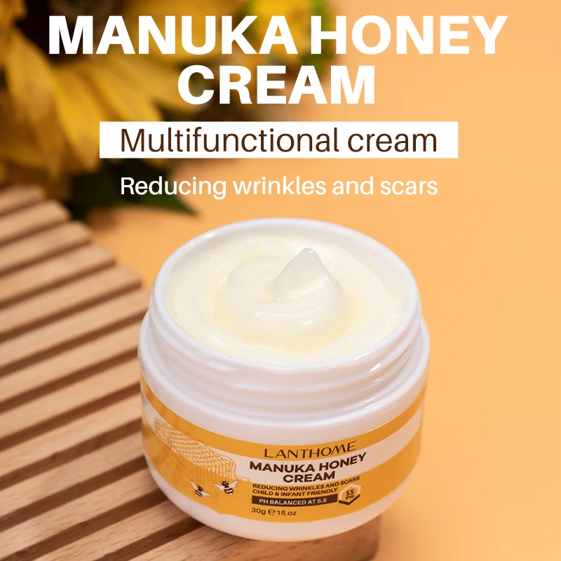 

Lanthome Manuka Honey Cream Acne Acne Anti-wrinkle Anti-aging Reduces Crow's Feet Moisturizes and Tightens The Skin 30g