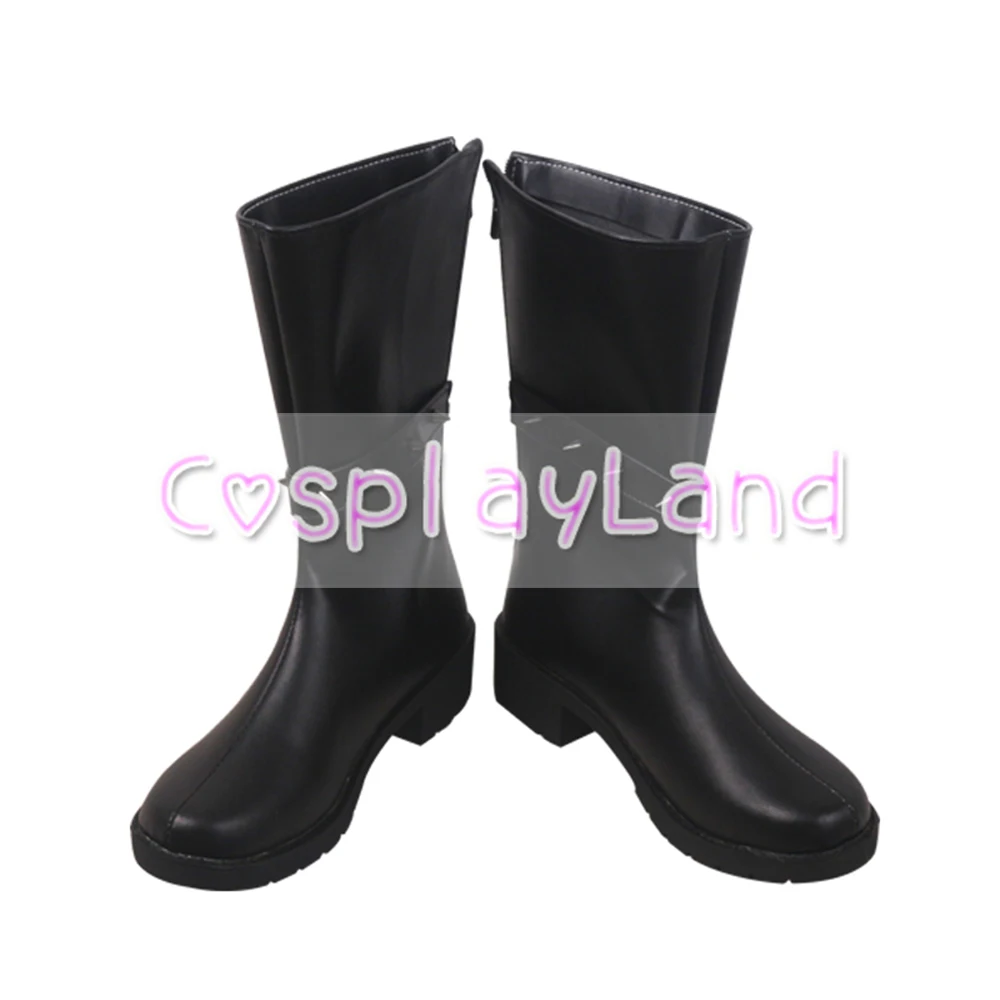 Herr El-Melloi II Fall Dateien Grau Cosplay Stiefel Schuhe Schwarz Frauen Schuhe Kostüm Kunden Zubehör Halloween Party Schuhe