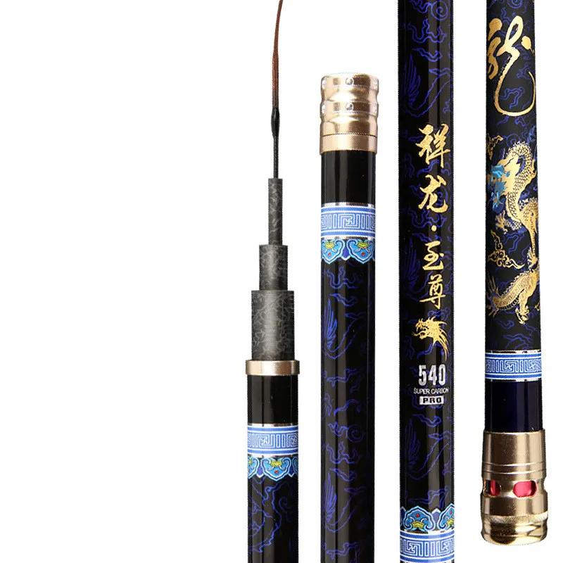 4.5m-9m Carbon Taiwan Fishing Rod Herring Angeln Poles 8H 19 Tonalty Light Hard Sturgeon Wedkarstwo Olta Spinning Canne a Peche