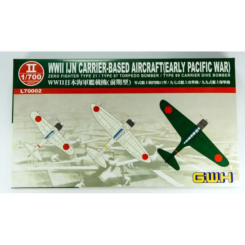

Great Wall Hobby L70002 1/700 WWII IJN Carrier-Based Aircraft (Early Pacific War) - Scale Model Kit