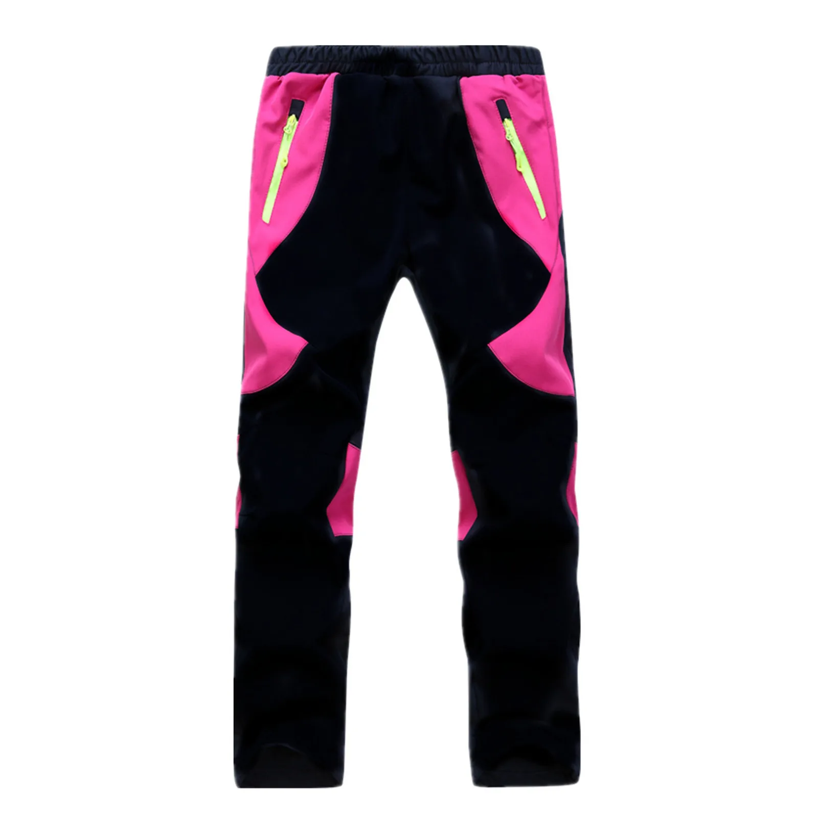 Children Boys Girls Pants Windproof Outdoor Trousers Breathable With Fleece Lining Warm Rain Trousers Ski Hiking Trousers 2-12Y