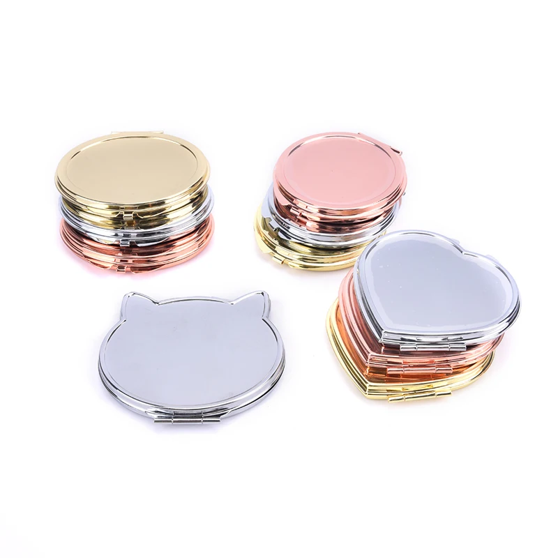 1Pc Compact Makeup Mirror Cosmetic Magnifying Round Pocket Make Up Mirror for Purse Travel Bag Home Office Mirror