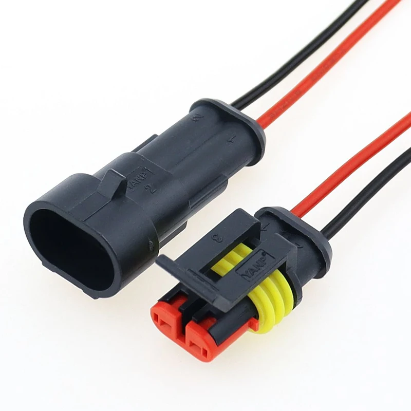 1set AMP 1/2/3/4/5/6 Pin Way Wire harness for Car Motorcycle Waterproof Electrical Auto Connector Male Female Car Plug Connector