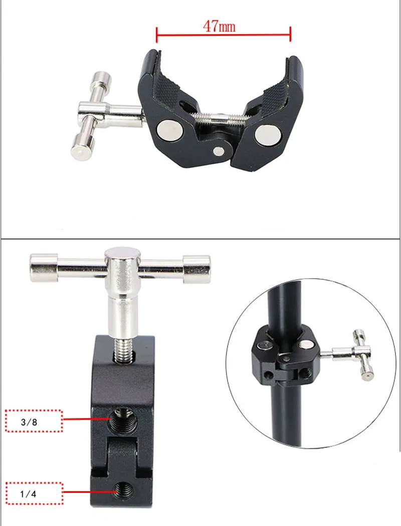 Magia regolabile Articolato Arm Super Clamp 11 pollici per Monitor Della Fotocamera DSLR HA CONDOTTO LA Luce di Montaggio A CRISTALLI LIQUIDI di Video Flash Della Fotocamera