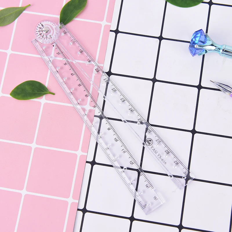 

Japanese Style 30cm Straight Ruler Clear Plastic Acrylic Folding Straight Rulers Drawing Kid School Office Supplies 1PC