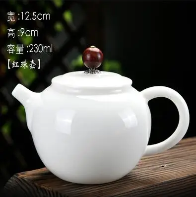 Heldere glazuur Suet Jade keramische theepot, huishoudelijke zijhandvat Xishi Pot, Chinese Kungfu theepot, witte porseleinen theeset