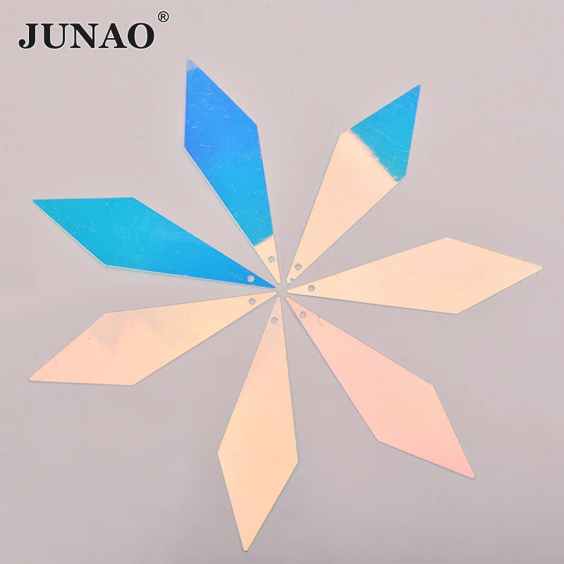 JUNAO 20g 40mm Glitter Transparent AB Large Sewing Flat Round Sequins Decoration Sequin Paillette For Needlework Clothes Crafts