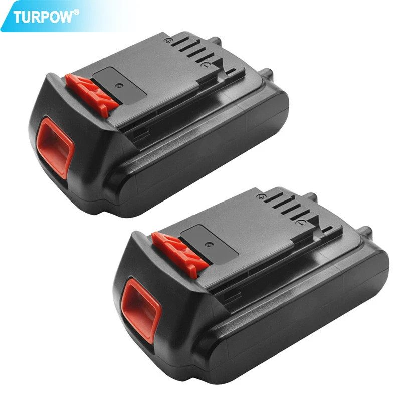 New Turpow 18V/20V 3000mAh Li-ion Rechargeable Battery Power Tool Replacement Battery for BLACK & DECKER LB20 LBX20 LBXR20