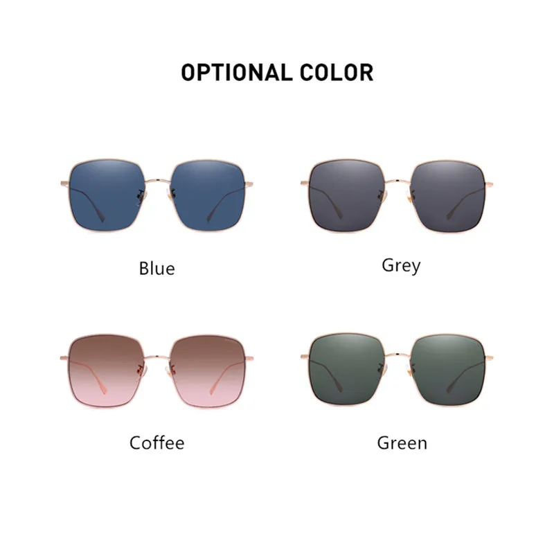 PARZIN Sunglasses For  Women Vintage Rectangle Metal Female Sun Glasses Ladies Eyewear UVA/UVB 92028