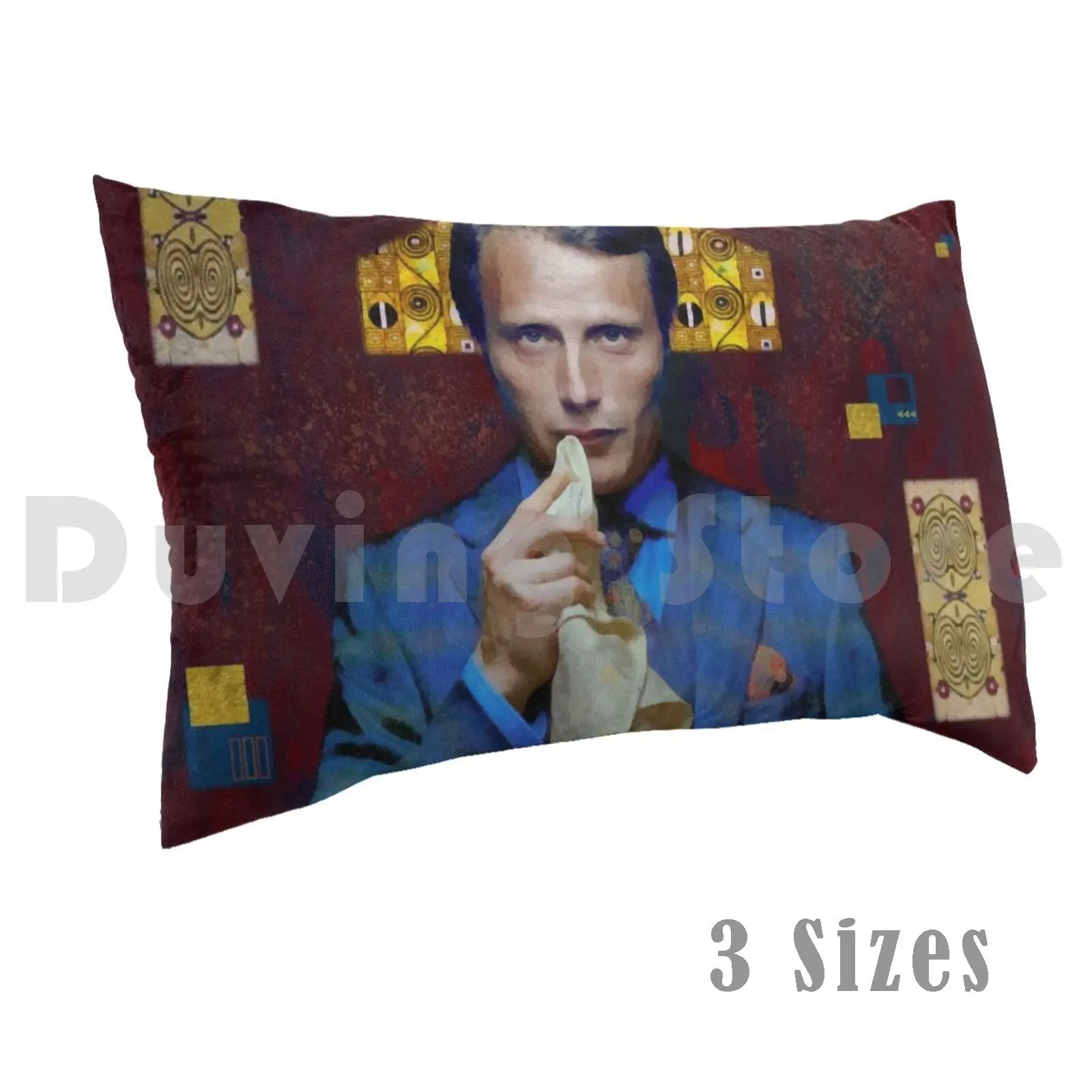 Hannibal Pillow Case DIY 50*70 Hannibal Lecter Mads Mikkelsen Art Nouveau Blood Red