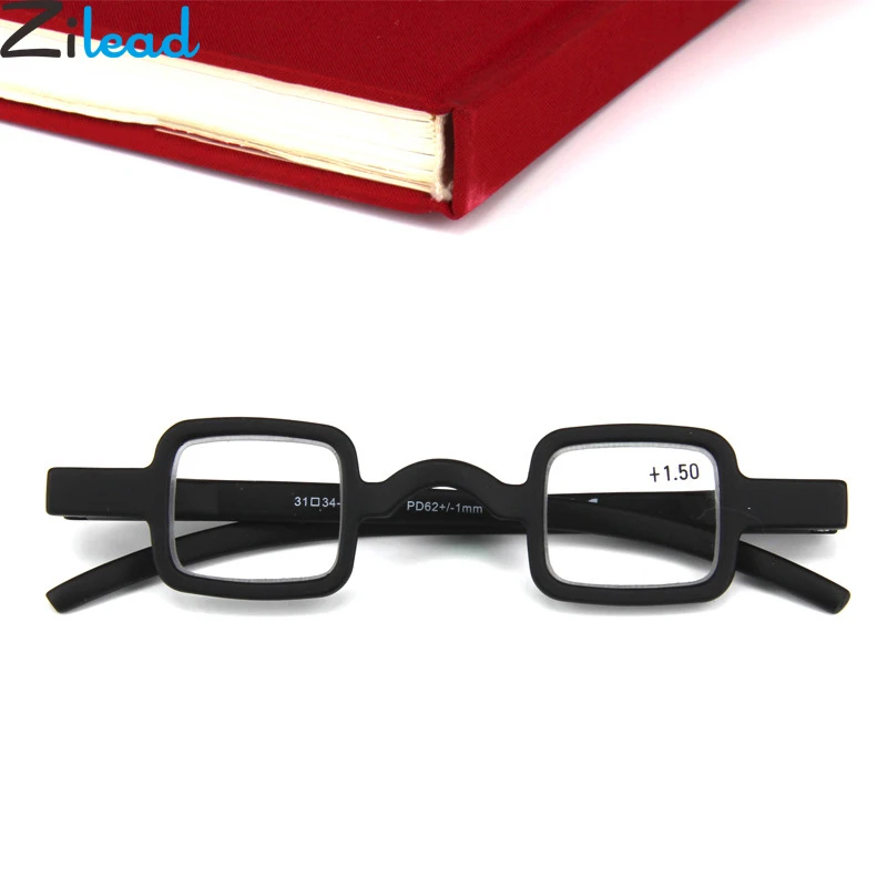 

Zilead Mini Square Reading Glasses Transparent Lens Prebyopia Spectacles For Men Women Hyperopia Eyeglasses Eyewear With Diopter