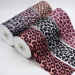 DIY Cartoon Leopard Grain Printed Grosgrain Ribbon For Craft Supplies Sewing Accessories 5 Yards. 47025