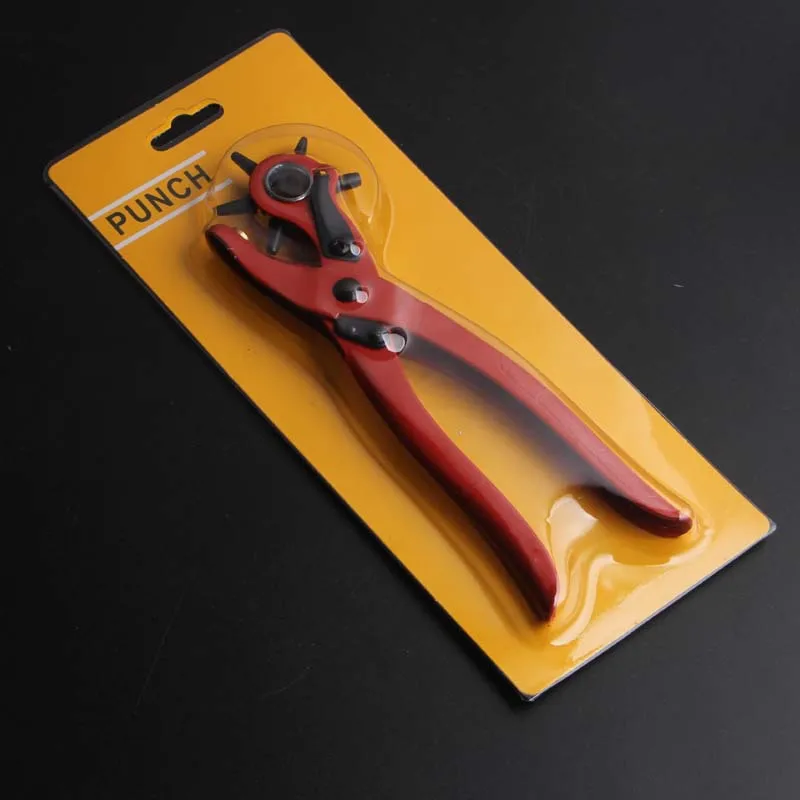 5 Hole Leather Belt Hole Punch Plier Leather Punchers Eyelet Puncher Revolve Sewing Machine Bag Setter Tool Pliers Tools