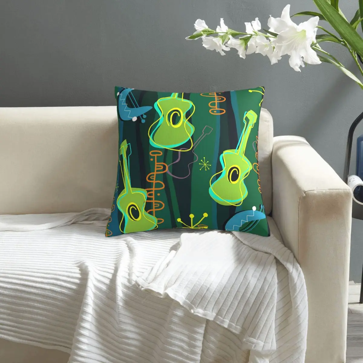 

Music Was In The Air pillowcase printed cushion cover sofa waist pillow pillow cover