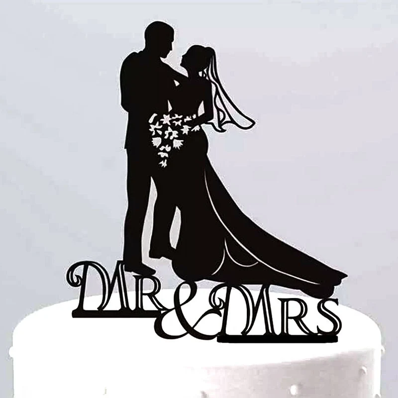 novios tarta boda Cake Flags Love Heart Wedding Cake Topper Bride Groom Wedding Party Cake Baking Decor Engagement Cake Supplies