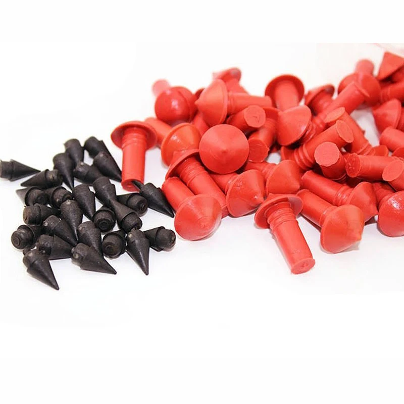 Universal Mushroom Shaped Tubeless Tire Repair Insert Sockets Plugs Red Black 7mm 8mm Tire Repair Rubber Bullet for Car