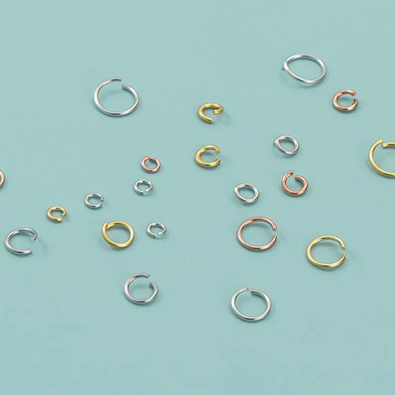 10pcs Authentic 925 Sterling Silver Open Jump Rings