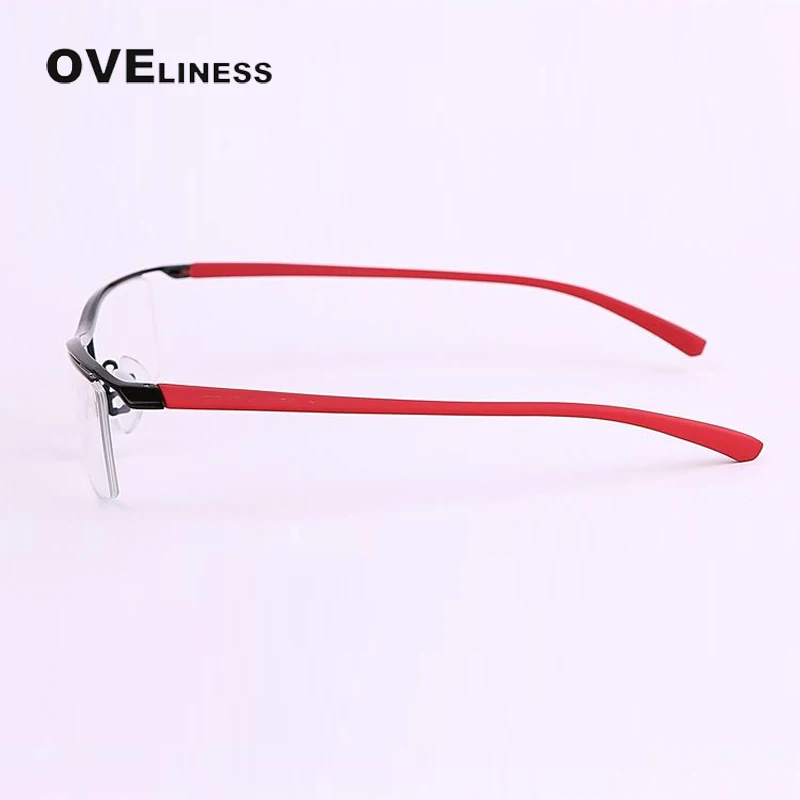 fashion glasses brand optical frame High quality men\'s prescription eyeglasses eyebrow wireframe half rim Spectacles frame 8189