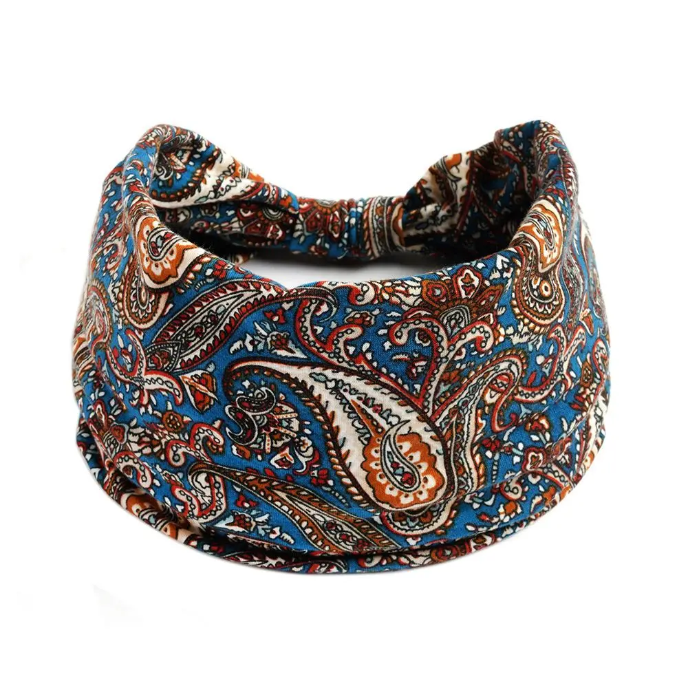 Hot Cross Knot Turban Girls Hair Bands Vintage Yoga Headband Ladies Headwear Bohemian Hairbands